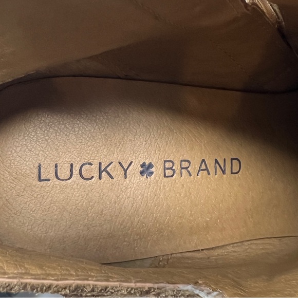 Lucky Brand Yakeena Brown Suede Wedge Ankle Boots, 8.5 - Picture 7 of 8